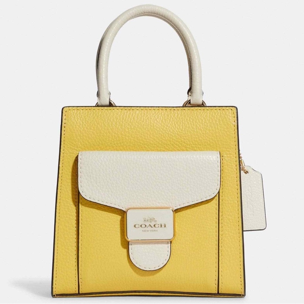 Coach Pepper Mini Yellow and Whitr Women's Bag